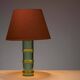 Lampe de table en verre avec abat-jour orange