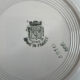 Green hollow plate Saint Amand 22.5cm