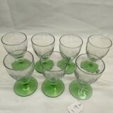 7 verres à digestifs en ouraline