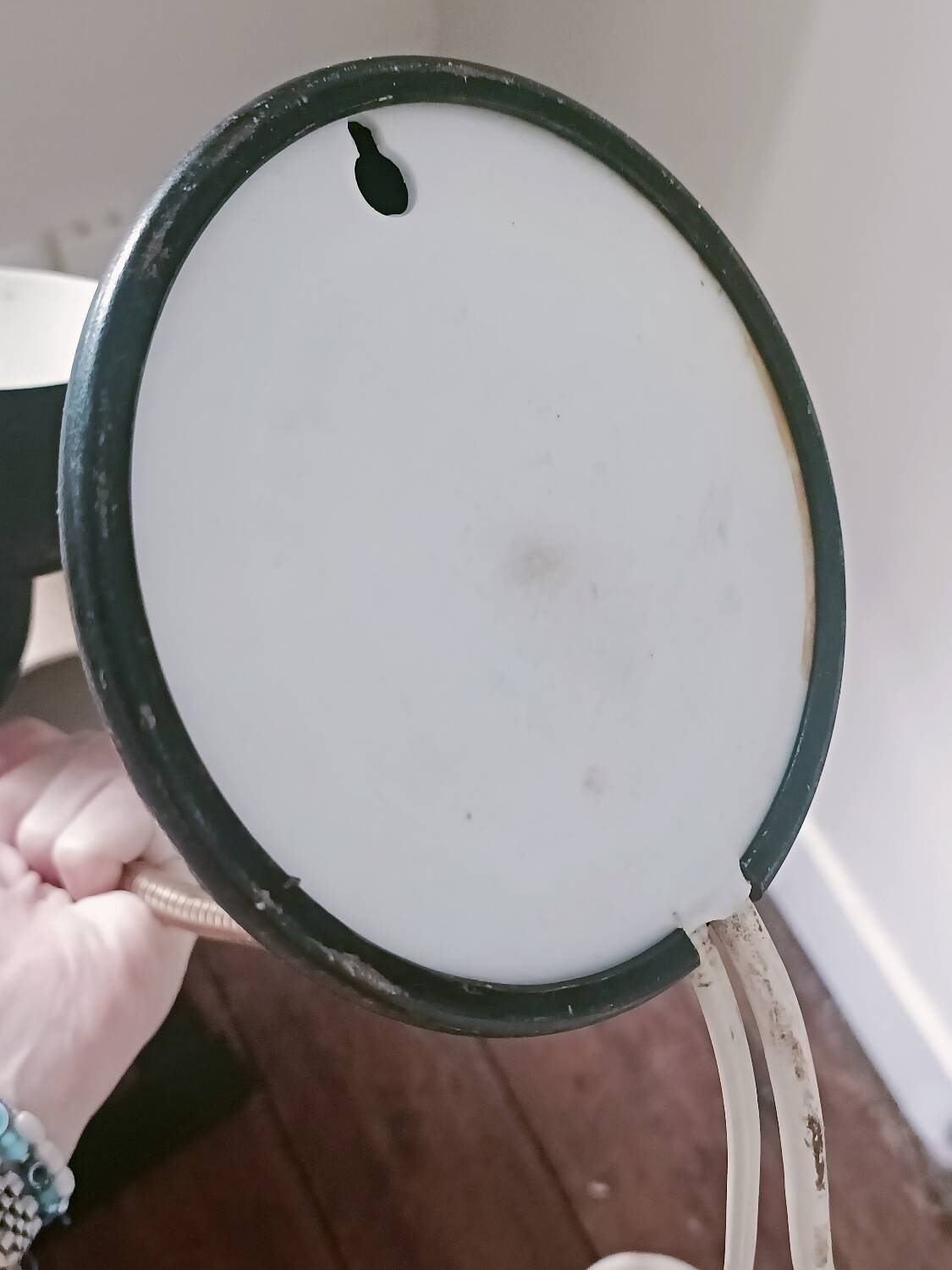 Articulated lamp in black metal, 1950-60