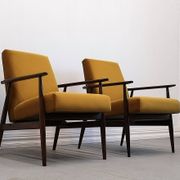 1960 Henryk Lis Mid Century armchair in Goldenrod velvet