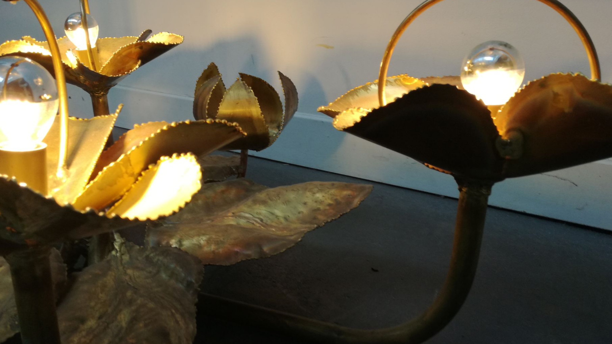 Brass coffee table by Henri Fernandez 1970s