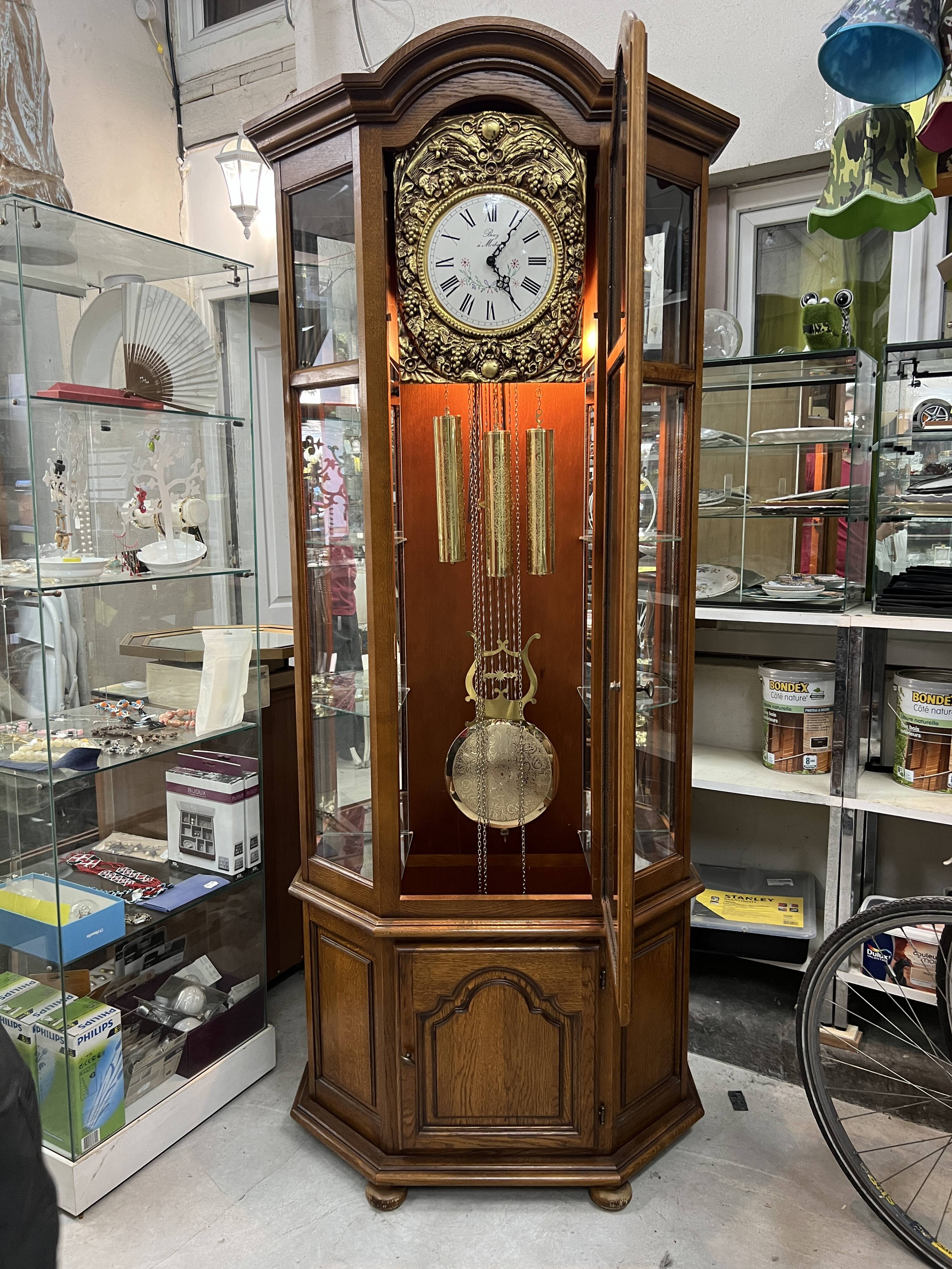 Artisanal Comtoise oak clock