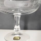 Bohemian crystal stemmed bowl