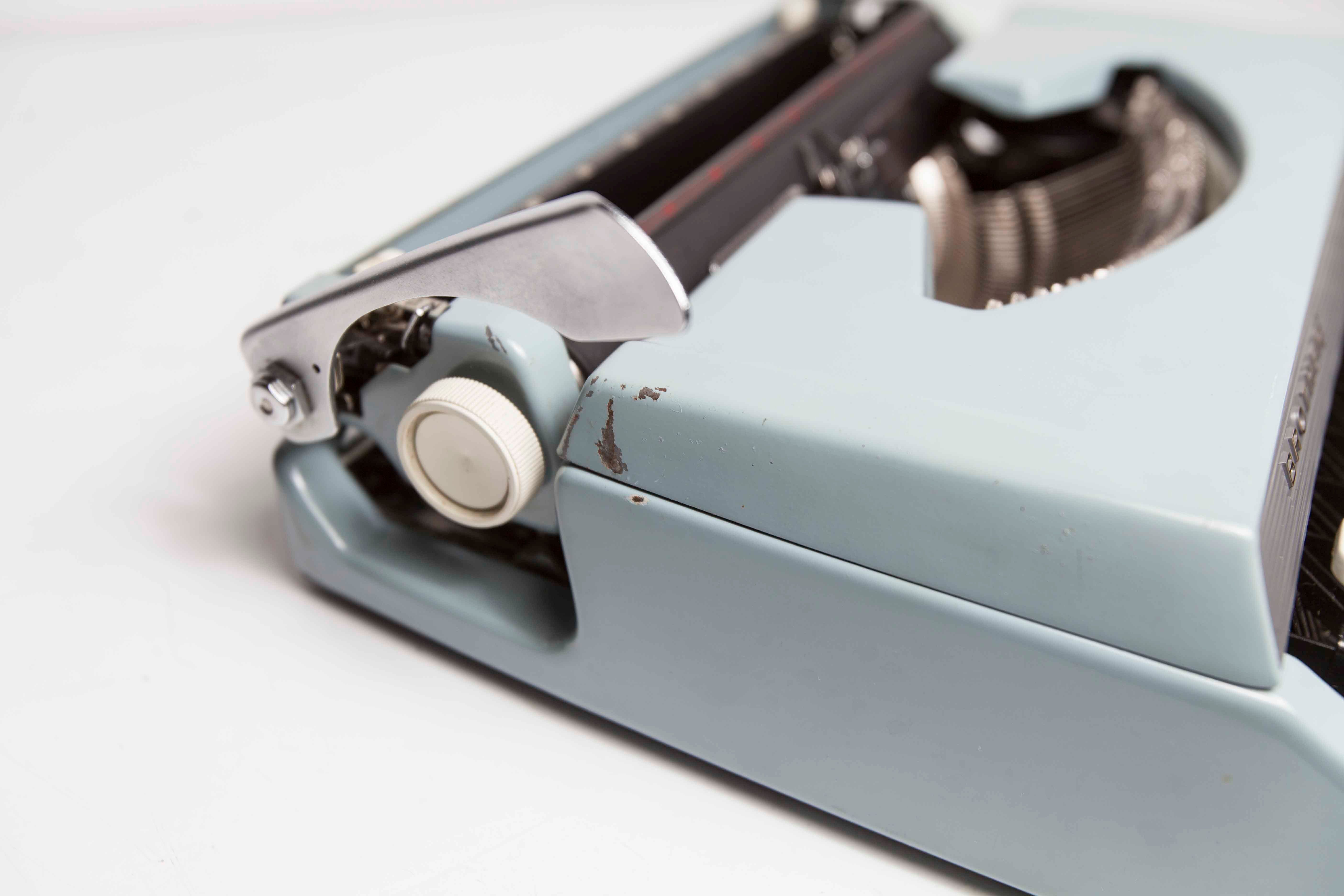 Sky Blue Brother Typewriter from 1980