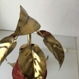 Floor lamp in gold metal