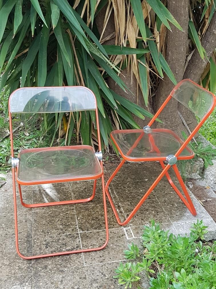 Pair of Plia chairs Giancarlo Piretti for Castelli