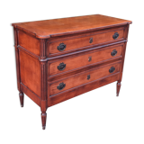 Chest of drawers 3 drawers louis XVl style wood and bronze