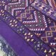 Hand-woven purple margoum rug in natural wool