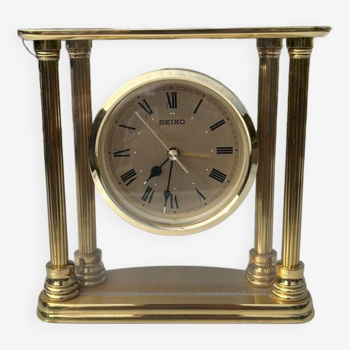 Seiko vintage brass table clock