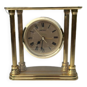 Seiko vintage brass table clock