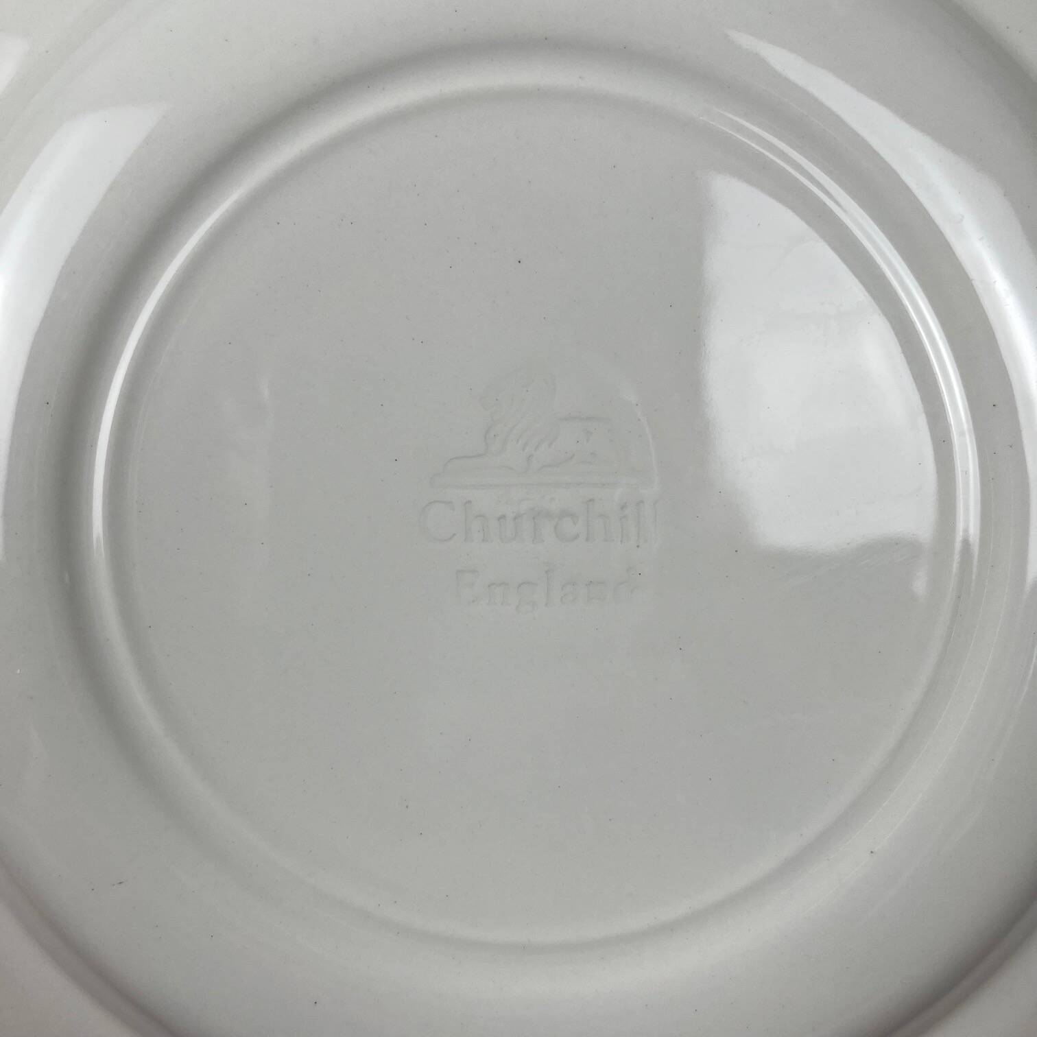 Set of 6 Churchill England dessert plates, flower pattern, 1970
