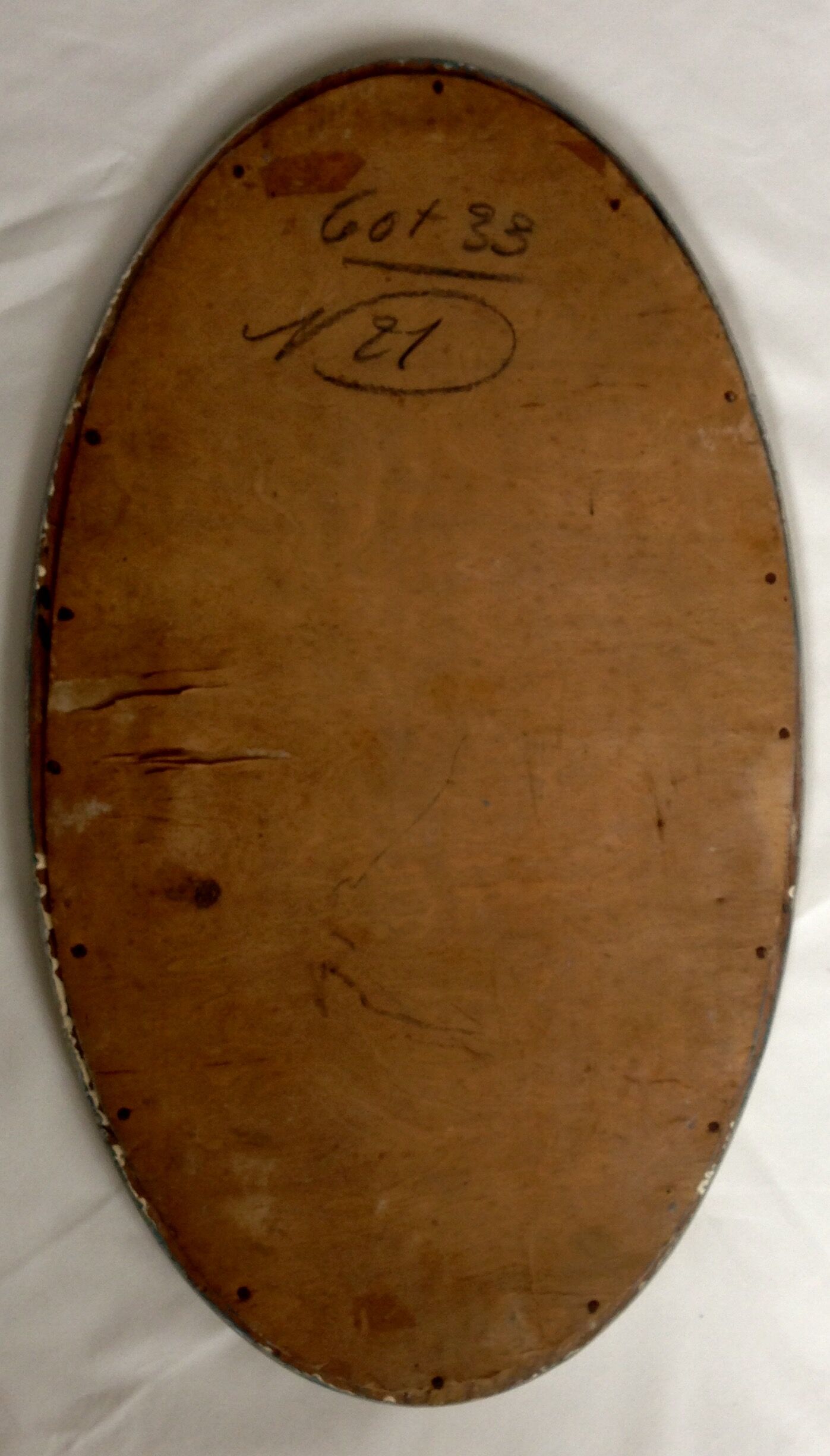 Mirror beveled art deco white 66x39cm