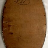 Mirror beveled art deco white 66x39cm