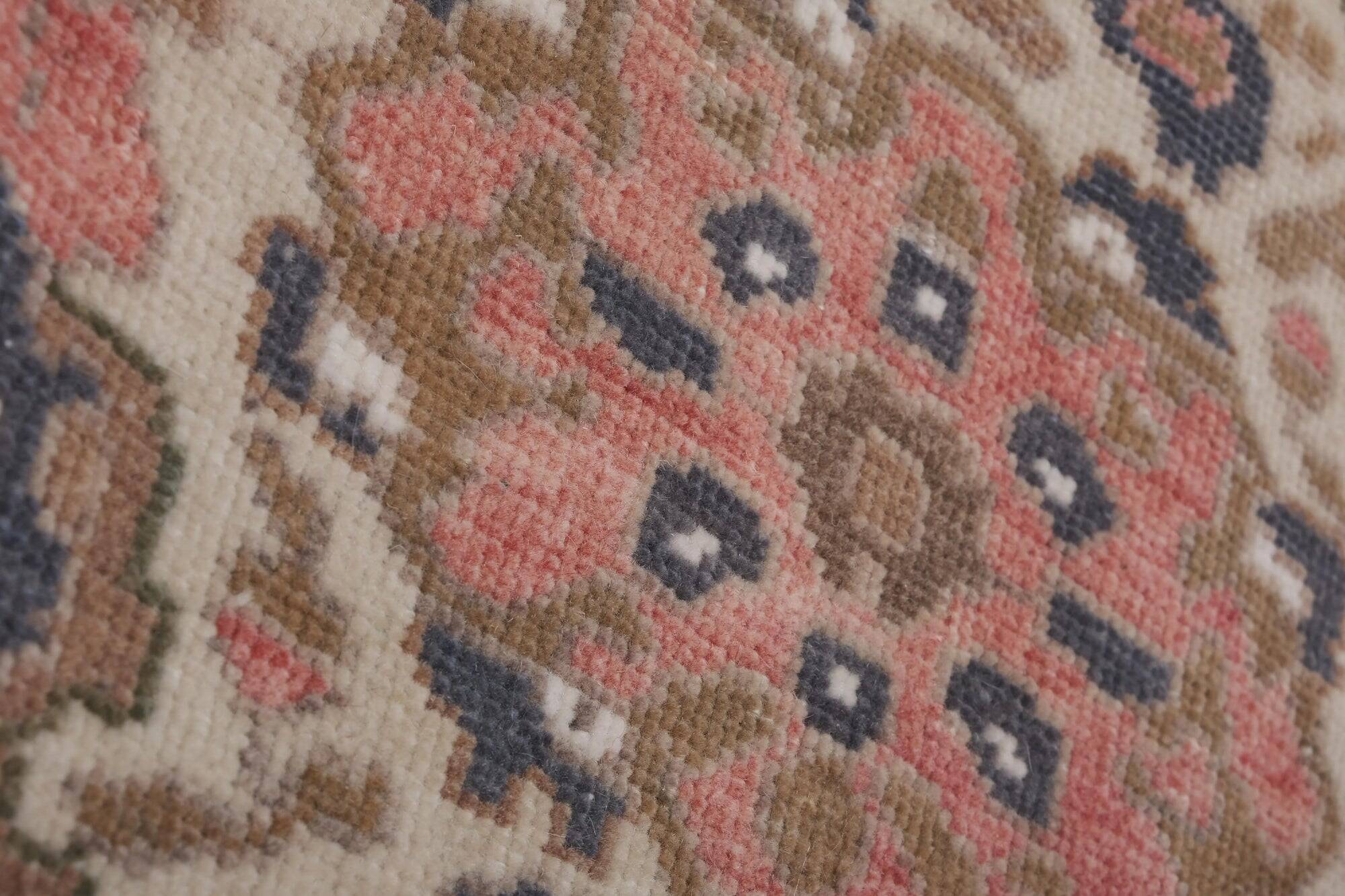 Vintage Turkish hallway rug 86x691 cm