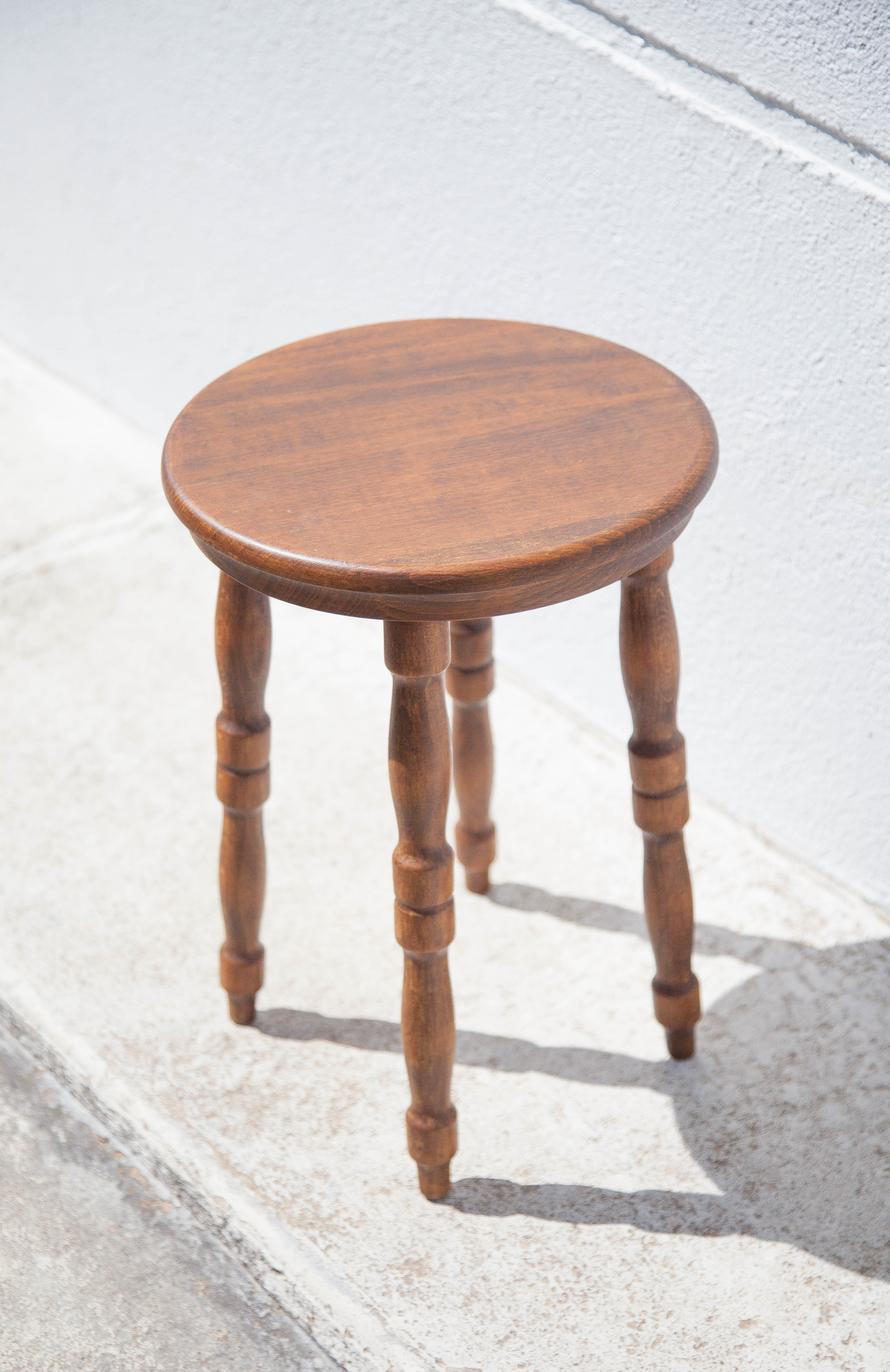Vintage stool, wooden stool, side stool, plant holder