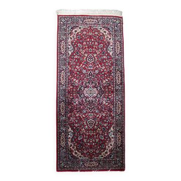 Handmade vintage Persian Kashan runner 76cm x 179cm, 1960s