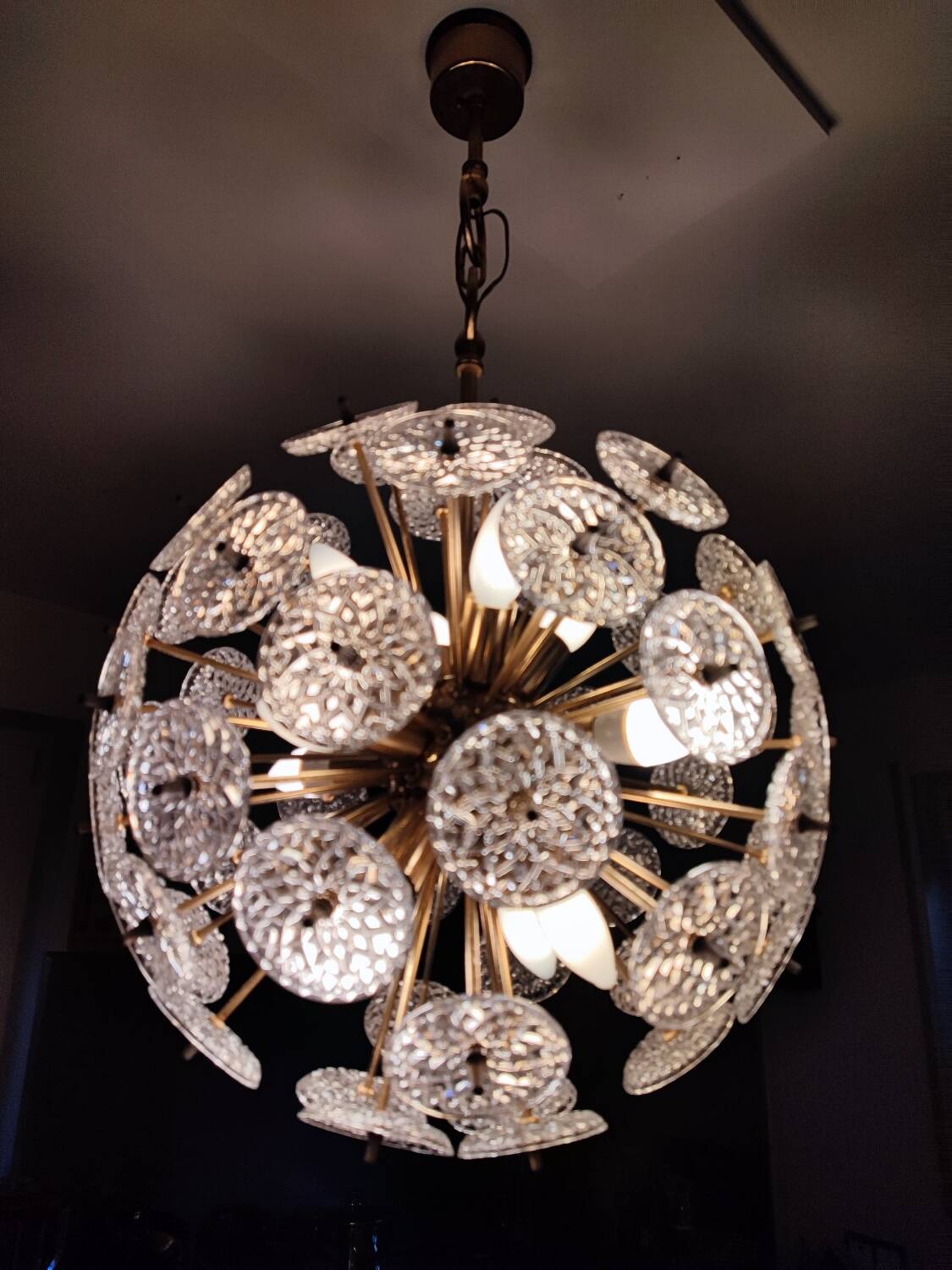 Val Saint Lambert crystal chandelier
