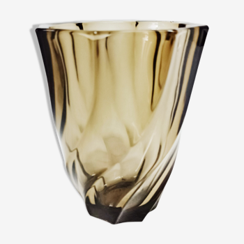 Vase en verre fumé tourbillon Lever