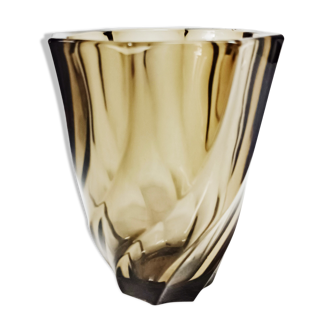Vase en verre fumé tourbillon Lever