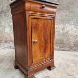 Antique small cabinet French hall cupboard walnut
