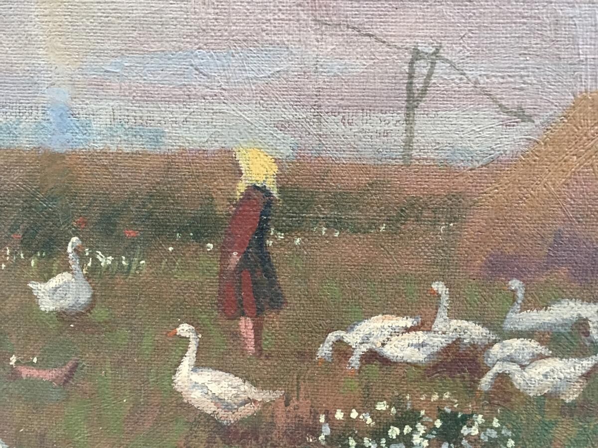 Oil on canvas country scene