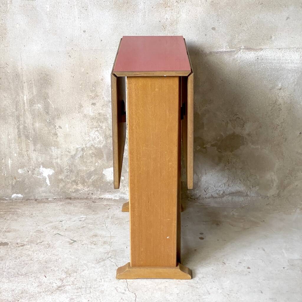 Vintage 1980s red formica folding table