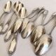 Set of 11 small vintage silver-plated metal spoons