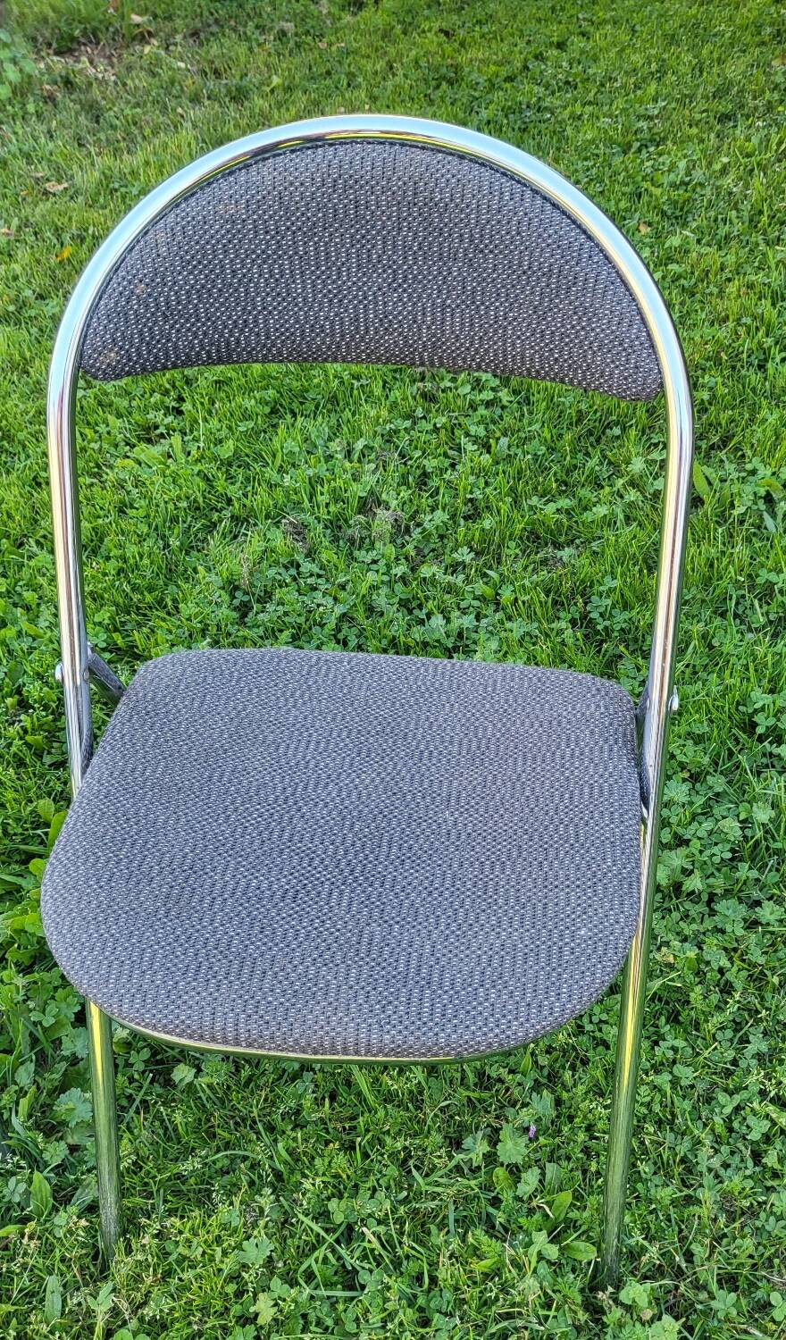 Set of 4 souvignet folding chairs from the 1970s.