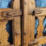 Old garden gate in solid teak