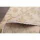 1970s vintage Turkish hand-knotted wool cotton beige runner rug 62x261