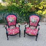 Pair of transition style armchairs