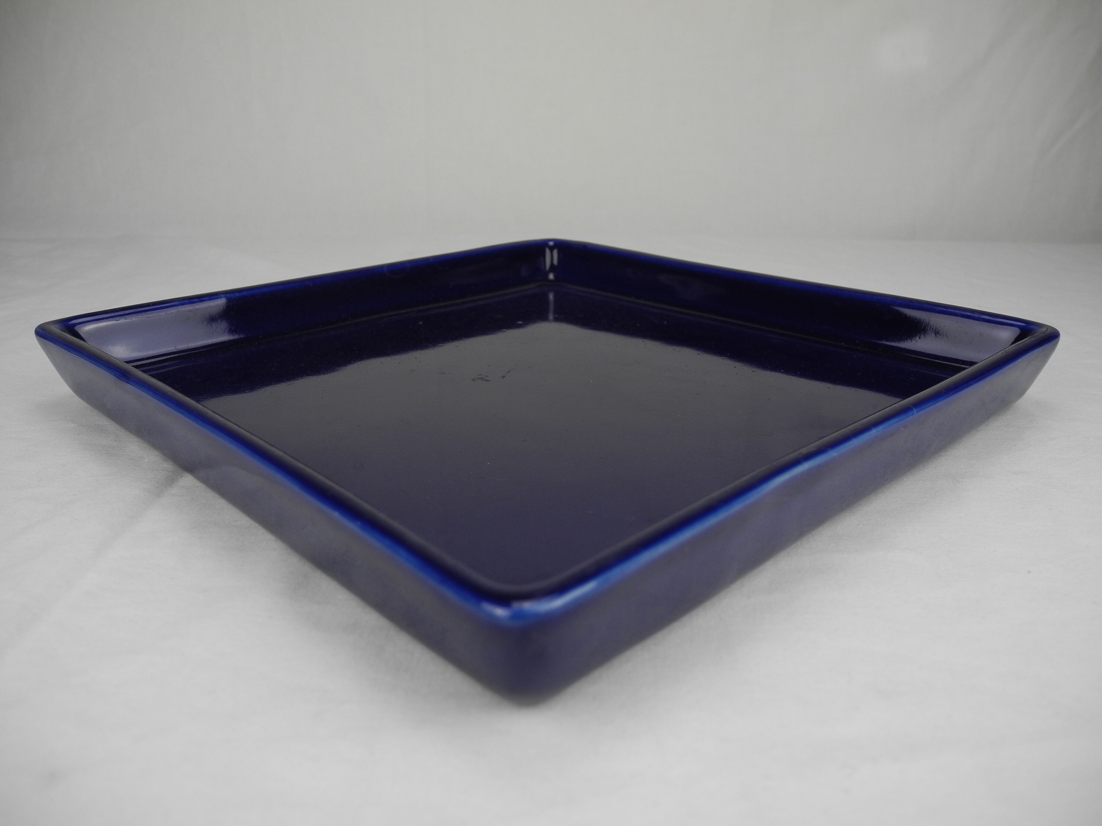 Old tile tray blue oven
