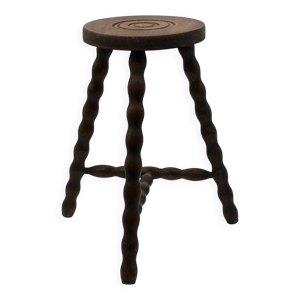 Tabouret / porte plante - bois bout