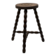 Vintage turned wood stool / plant stand / side table