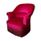 Red velvet armchair