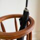 Vintage round wooden umbrella stand