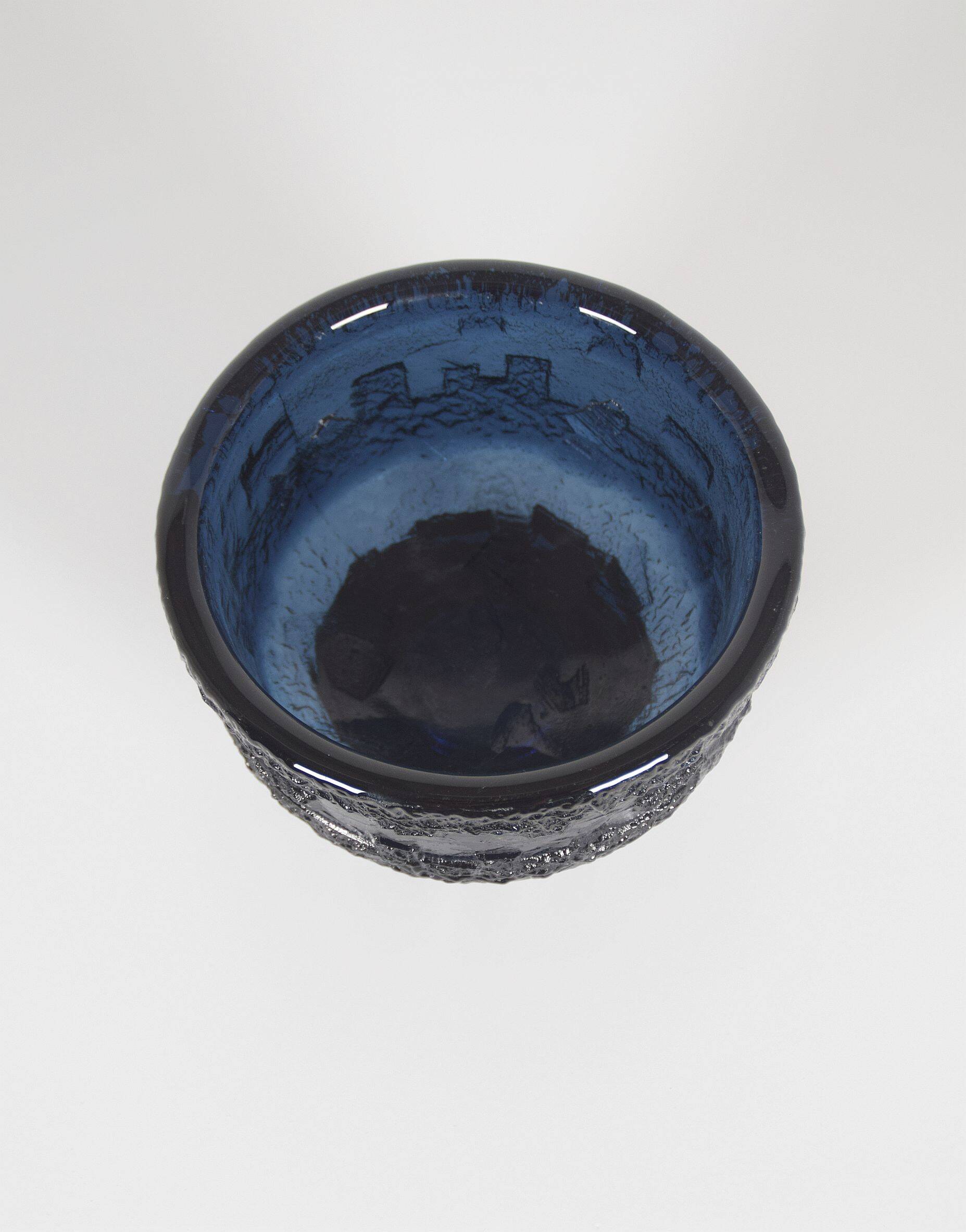 Swedish Cobolt bowl by Göte Augustsson for Ruda Glasbruk, 1960s