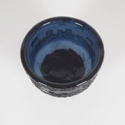 Swedish Cobolt bowl by Göte Augustsson for Ruda Glasbruk, 1960s