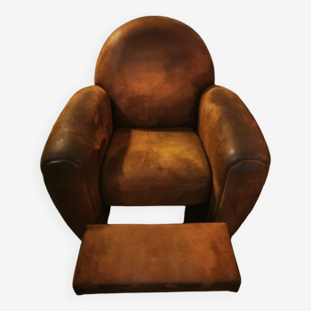 Suede club chair