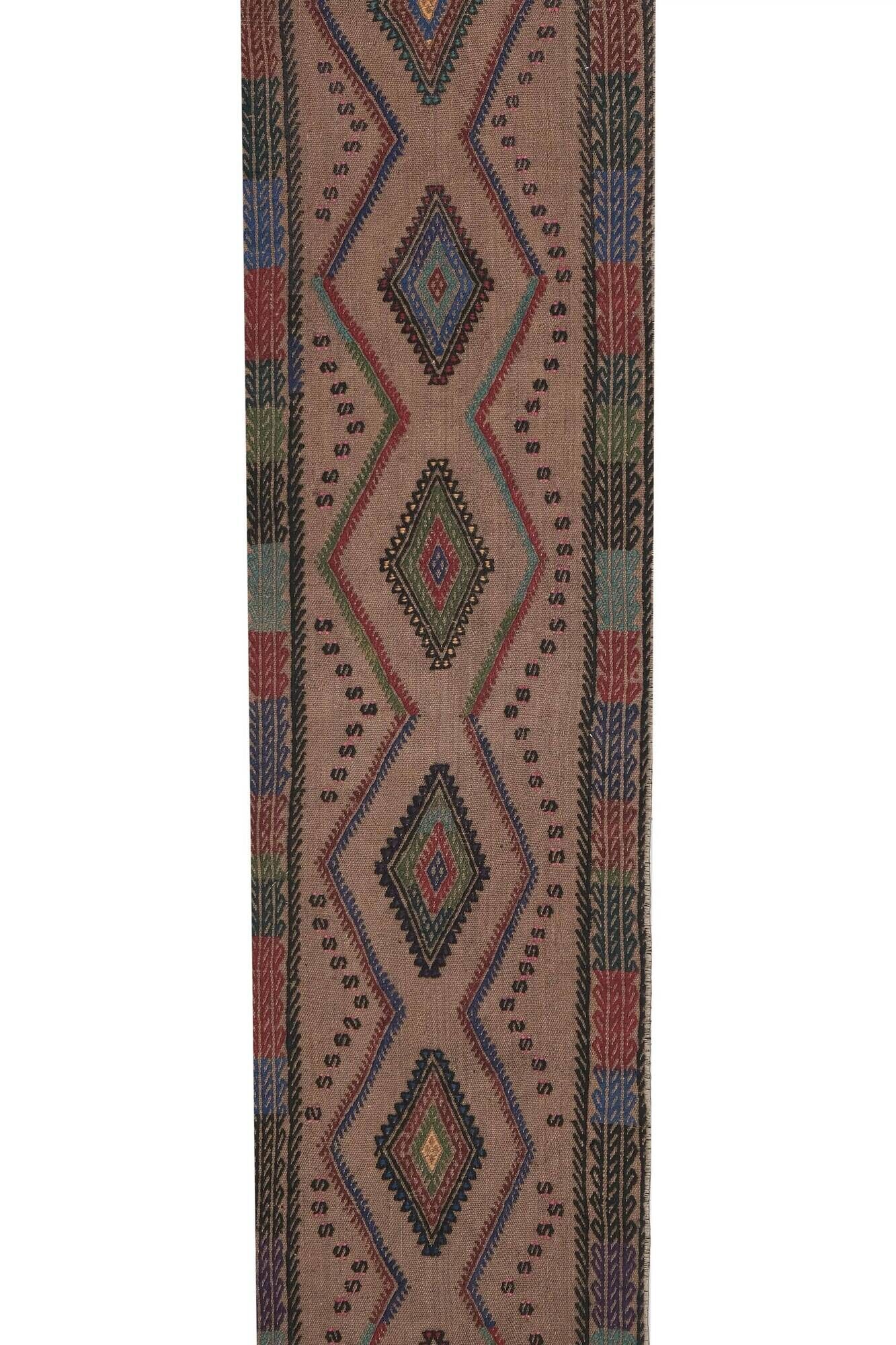 Vintage Turkish hallway rug 46x401 cm