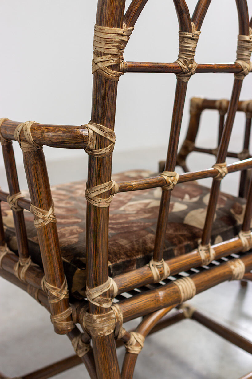 Elinor McGuire Bamboo armchair Pair 1970s