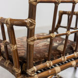 Elinor McGuire Bamboo armchair Pair 1970s