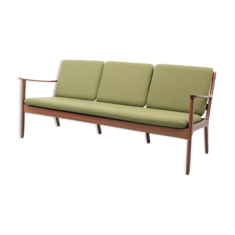 Banquette scandinave 3 places en acajou blond modèle PJ112