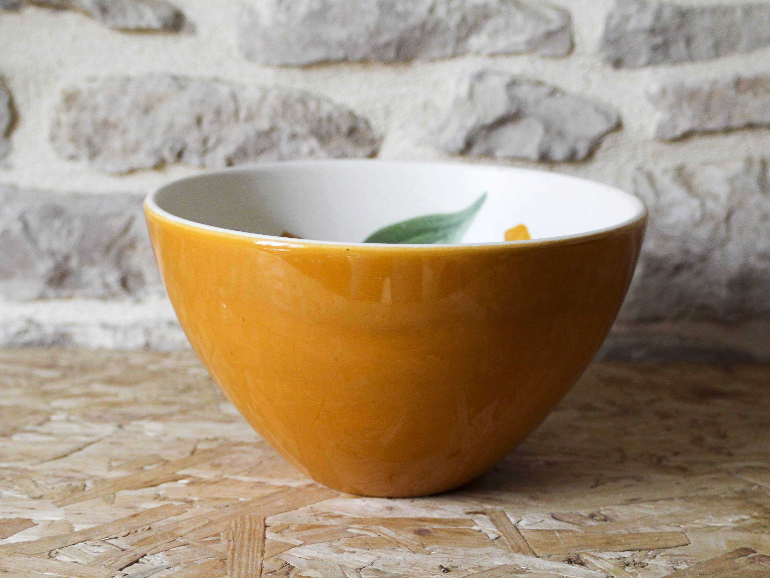 Orange salad bowl Elchinger France
