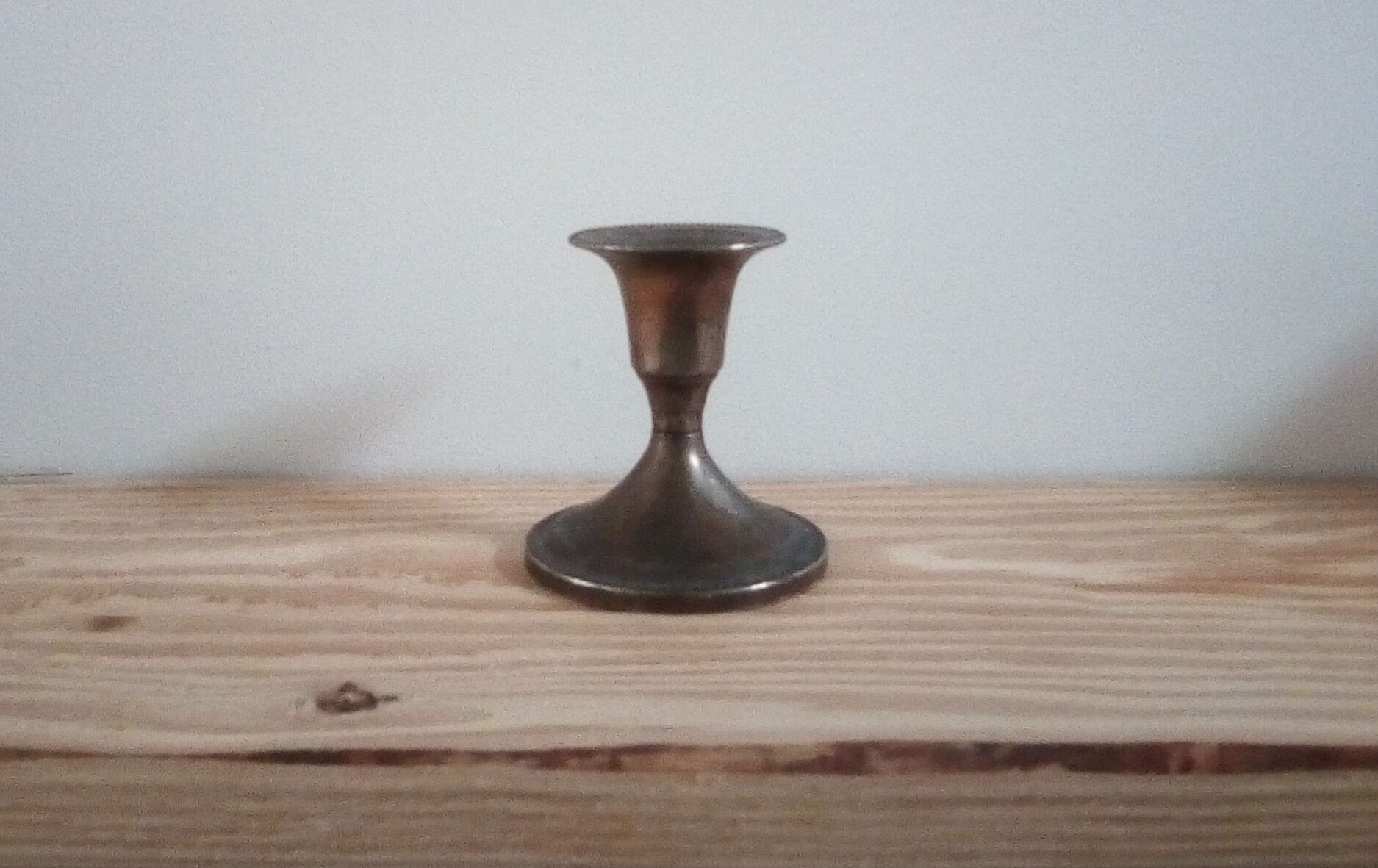 Old brass candlestick