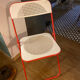 Folding chair in metal and plastic cannage 70s