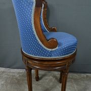 Louis XVI Style Beech Swivel Harpist Chair – Early 20th Century
