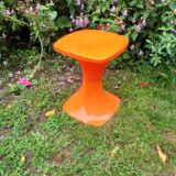 Orange seventies stool/ vintage/ decoration