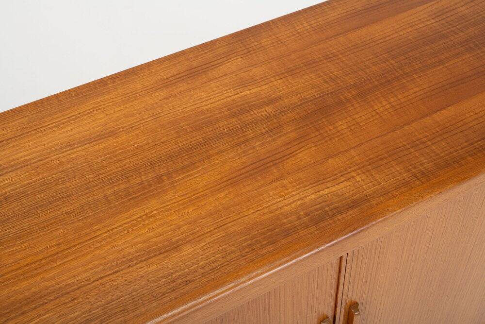 Danish teak sideboard with tambour doors, 1960s